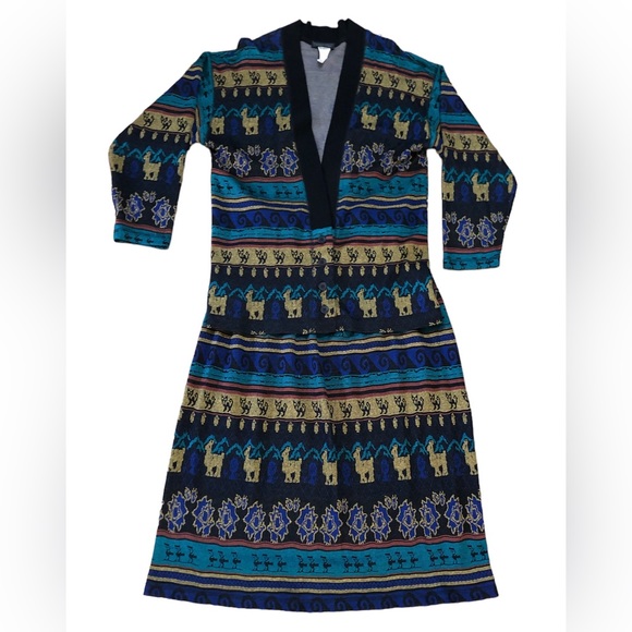 Peruvian connection vibe - 2 Pc SET Knits Alpaca Llama Skirt size L and skirt XL - Picture 1 of 12